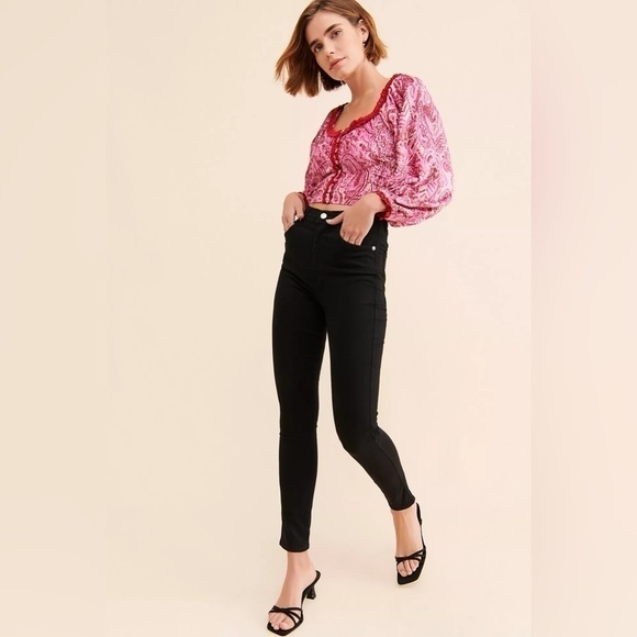 Free People Dare Me Velvet blouse size small - Picture 4 of 12